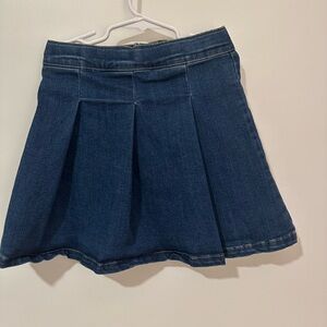 Girls Jean Pleated Skirt